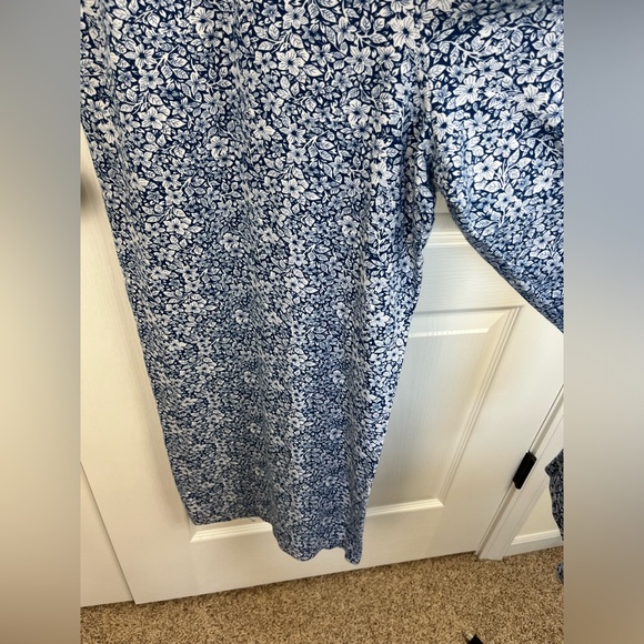 Lanz Vintage Jumpsuit Size Large Wide Leg Floral Pockets - Picture 6 of 7